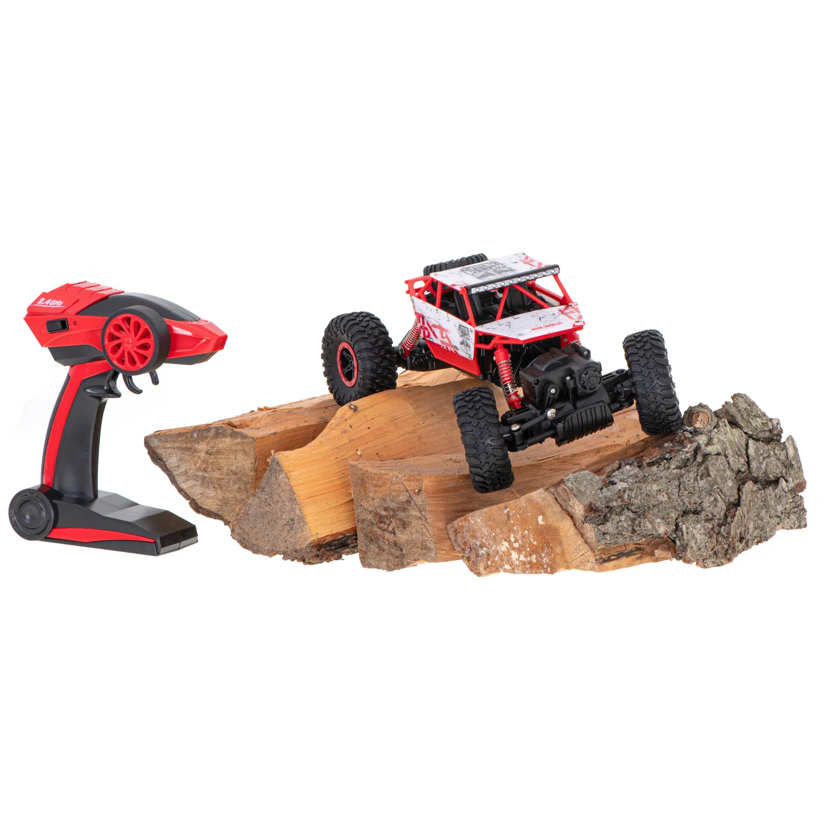 Samochód zdalnie sterowany RC Rock Crawler 4x4 2,4GHz czerwony 1:18 - obrazek 12