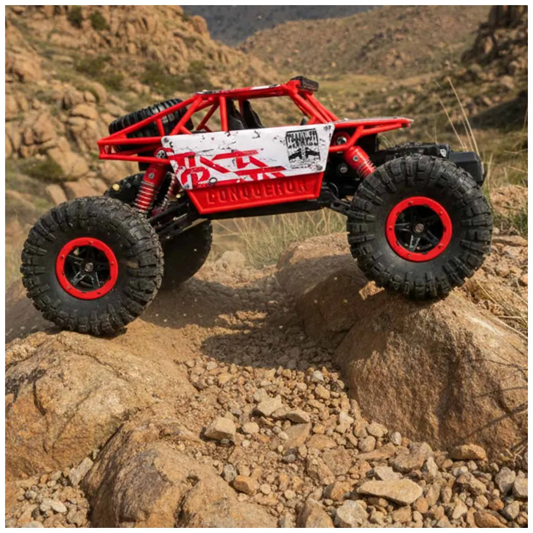 Samochód zdalnie sterowany RC Rock Crawler 4x4 2,4GHz czerwony 1:18 - obrazek 13