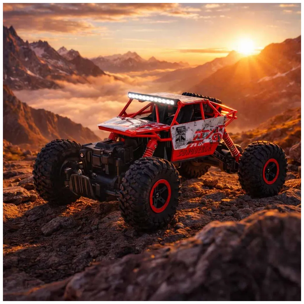 Samochód zdalnie sterowany RC Rock Crawler 4x4 2,4GHz czerwony 1:18 - obrazek 14