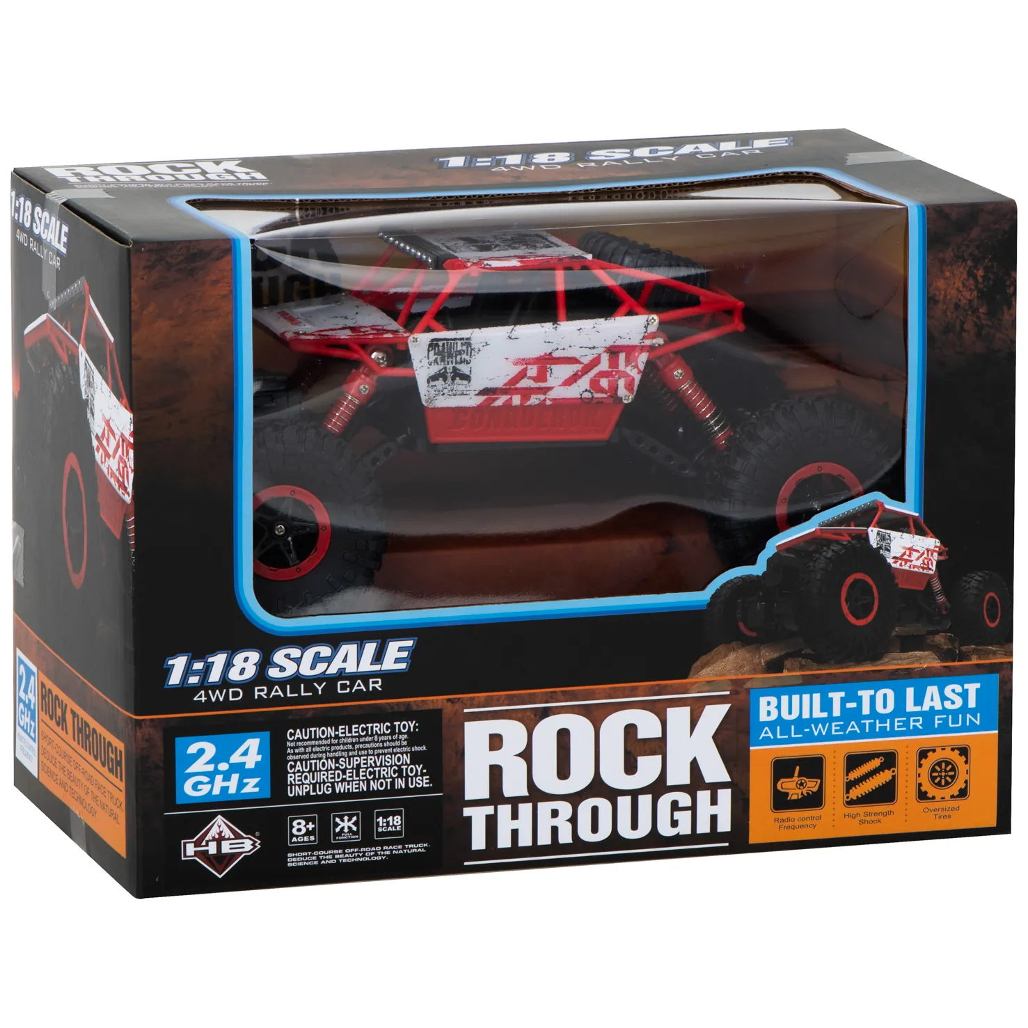 Samochód zdalnie sterowany RC Rock Crawler 4x4 2,4GHz czerwony 1:18 - obrazek 5