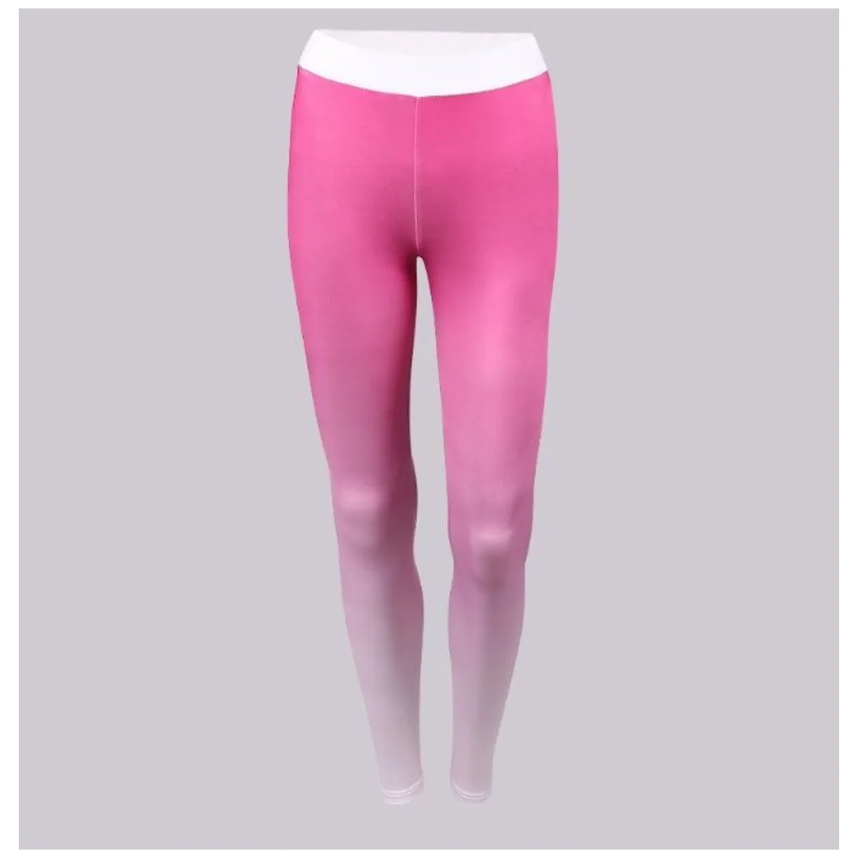 Sportowe Legginsy Fitness Trening Różowo Białe L LEG12L - obrazek 6