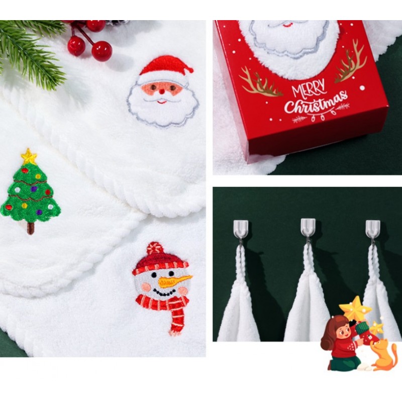 Ręcznik świąteczny motyw Święty Mikołaj 35x35cm REC59WZ1 - obrazek 3