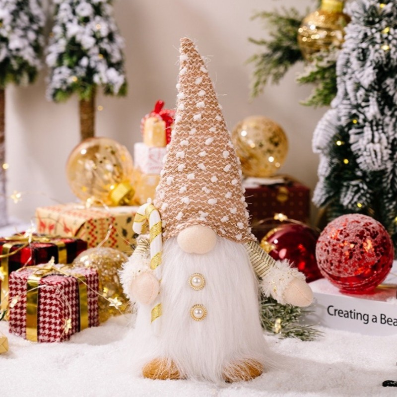 KRASNAL świąteczny świecący na baterie Z PLUSZU 30 cm Boże Narodzenie KSN01Z - obrazek 3