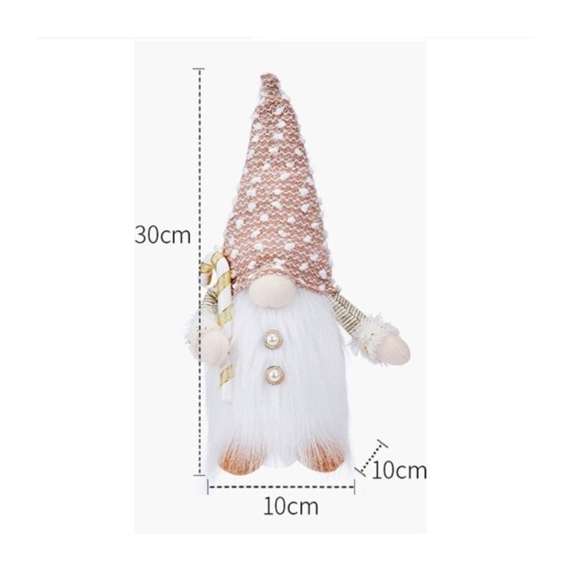 KRASNAL świąteczny świecący na baterie Z PLUSZU 30 cm Boże Narodzenie KSN01Z - obrazek 5