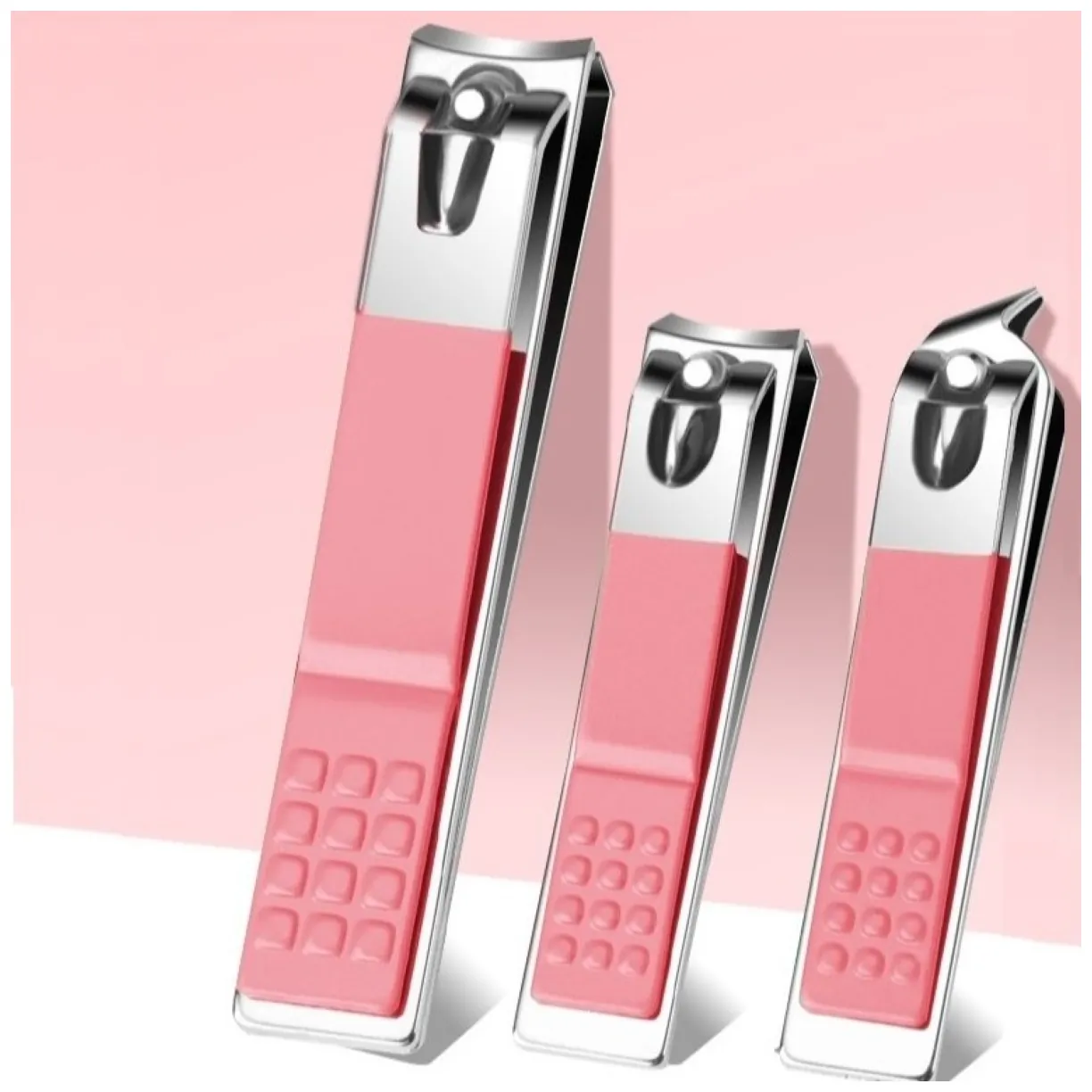 Zestaw akcesoriów do manicure, pedicure w etui różowe 12w1 AK20 - obrazek 9