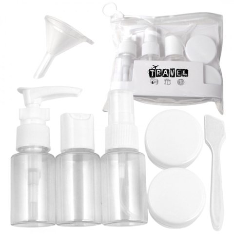 Zestaw pojemniczków i akcesoriów podróżnych 7w1 KS122B
