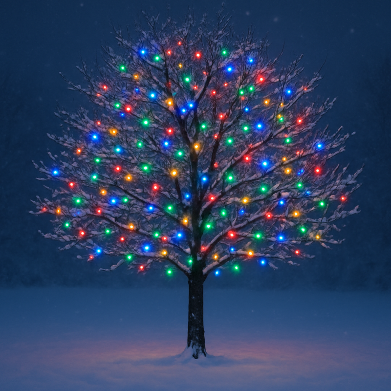Zewnętrzne/ wewnętrzne lampki choinkowe drucik 1000LED 100m, multikolor LAMP35MULTI - obrazek 6