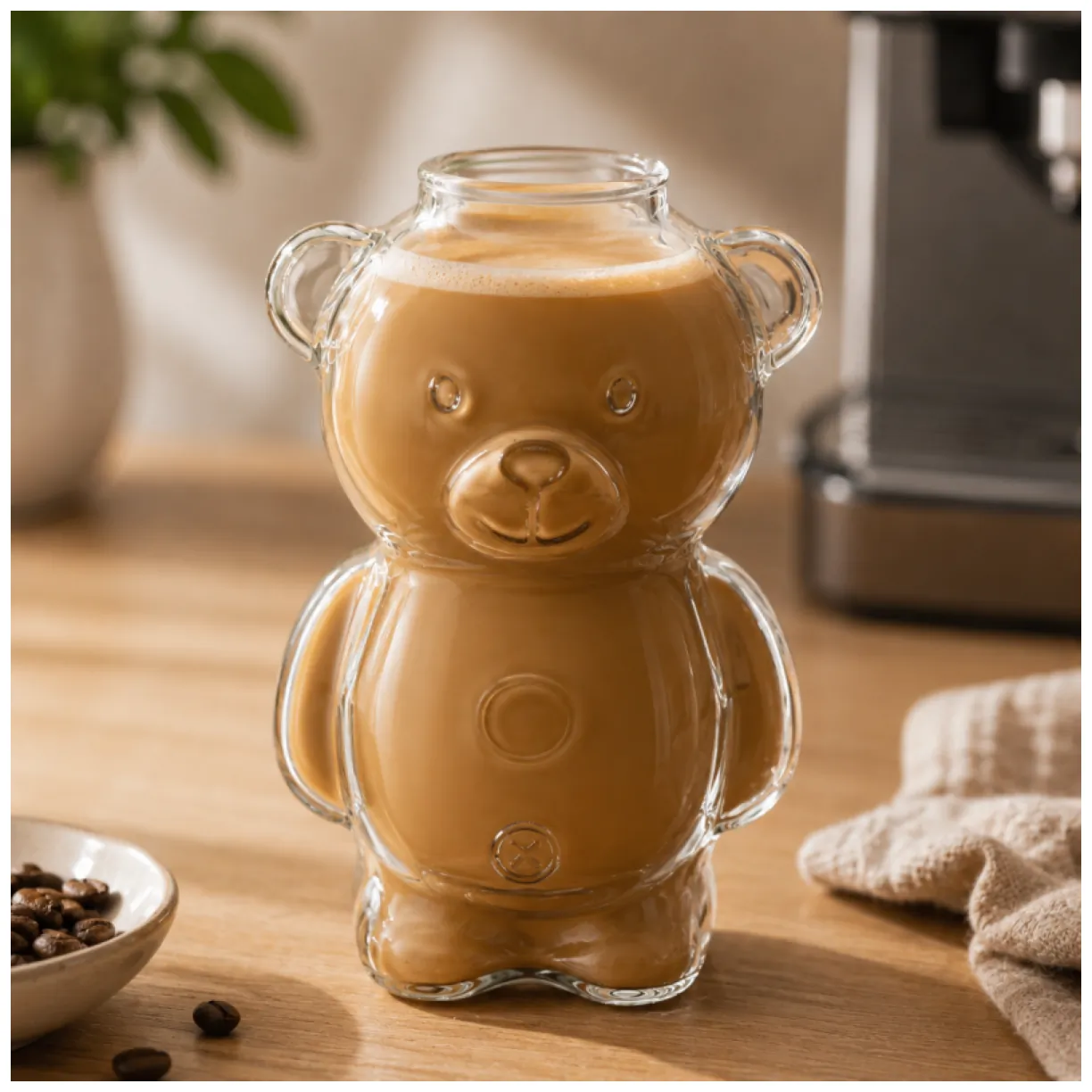Szklanka termiczna z podwójnym dnem Miś 300 ml - kubek do kawy i herbaty - obrazek 7