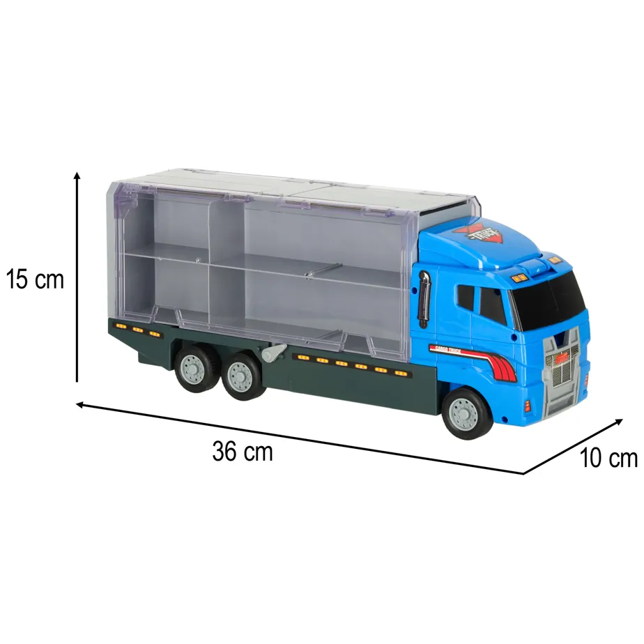 Ciężarówka TIR Transporter z Wyrzutnią + Metalowe Auta Policja - obrazek 11