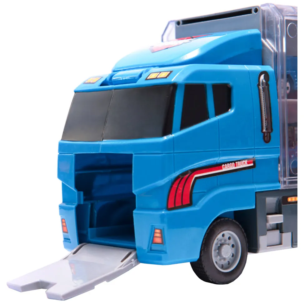 Ciężarówka TIR Transporter z Wyrzutnią + Metalowe Auta Policja - obrazek 9