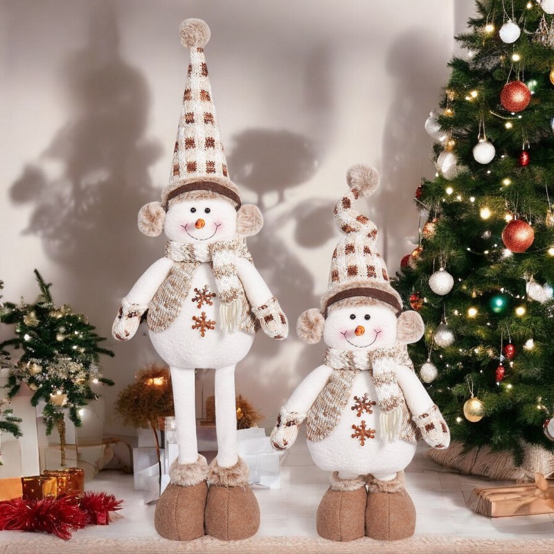 Bałwan świąteczny, wyciągane nogi BOŻE NARODZENIE 60 cm Z PLUSZU KSN158 - obrazek 2