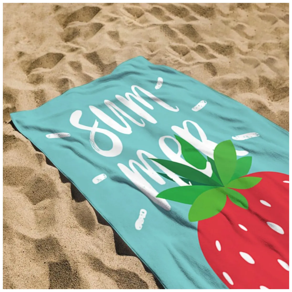 Prostokątny ręcznik z mikrofibry z wzorem 150x70 cm szybkoschnący na plażę i piknik - obrazek 2