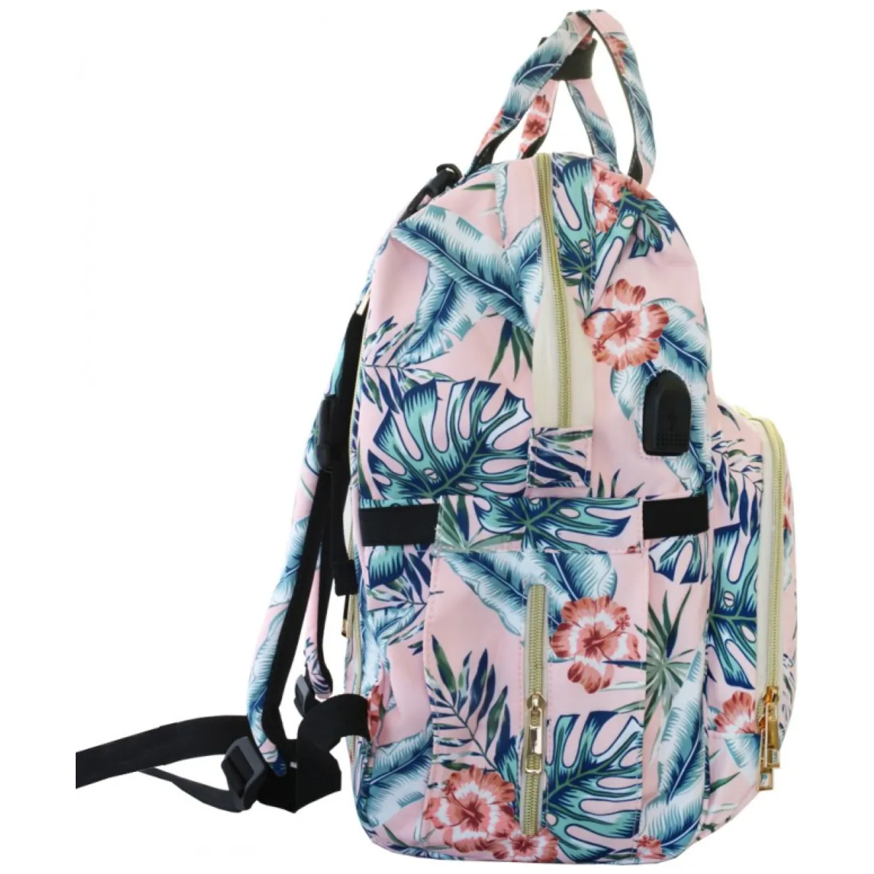 Torba, organizer do wózka plecak dla mamy Różowy 42x26x19cm PL152R - obrazek 3