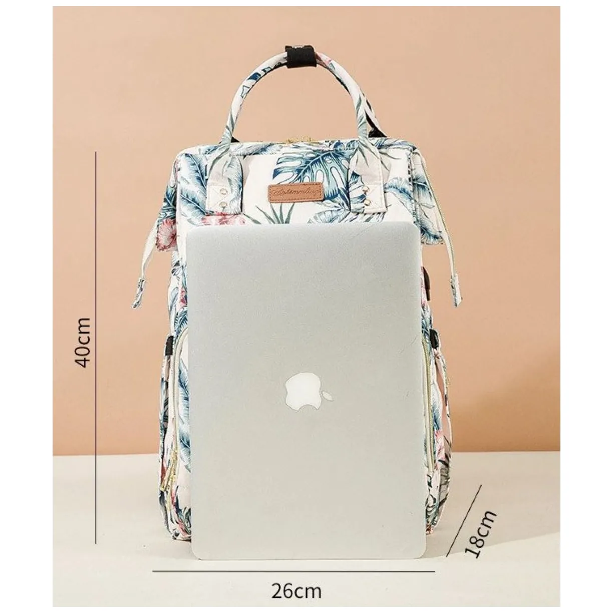 Torba, organizer do wózka plecak dla mamy Różowy 42x26x19cm PL152R - obrazek 7