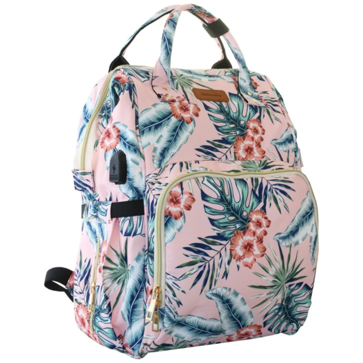 Torba, organizer do wózka plecak dla mamy Różowy 42x26x19cm PL152R