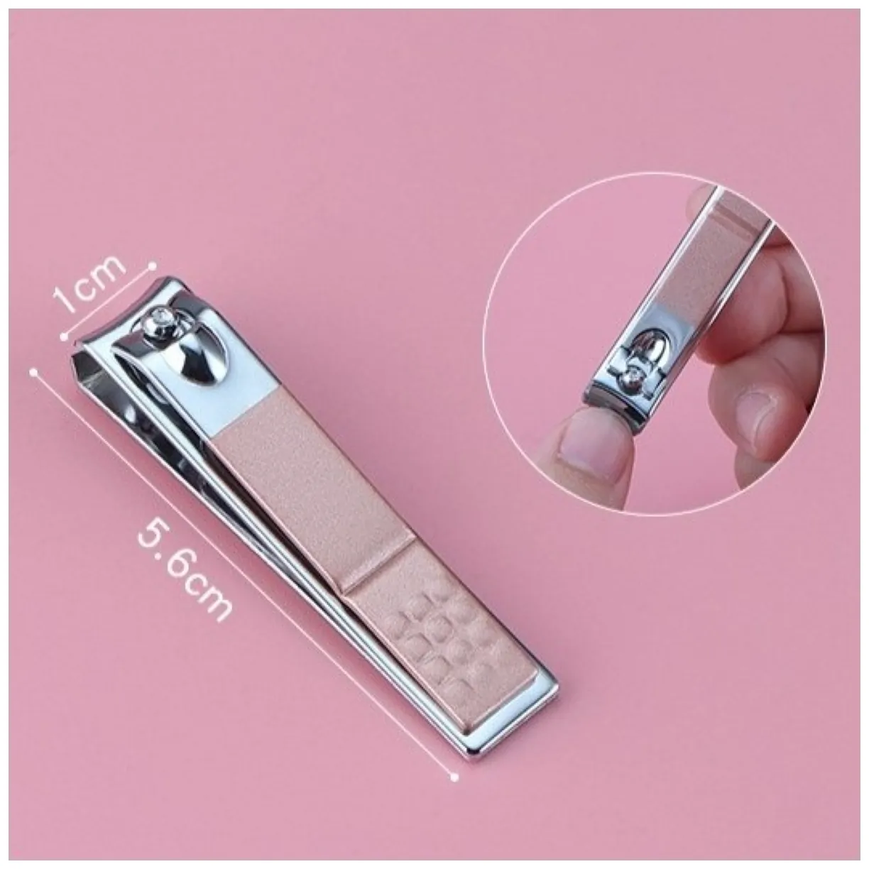 Zestaw akcesoriów do manicure w etui różowa świnka 7w1 AK07 - obrazek 7
