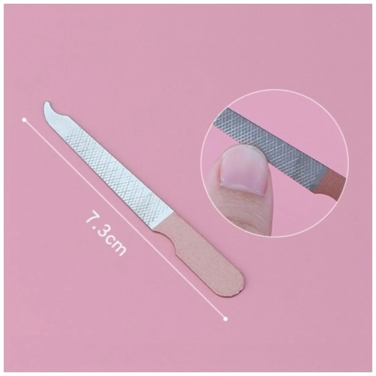 Zestaw akcesoriów do manicure w etui różowa świnka 7w1 AK07 - obrazek 8