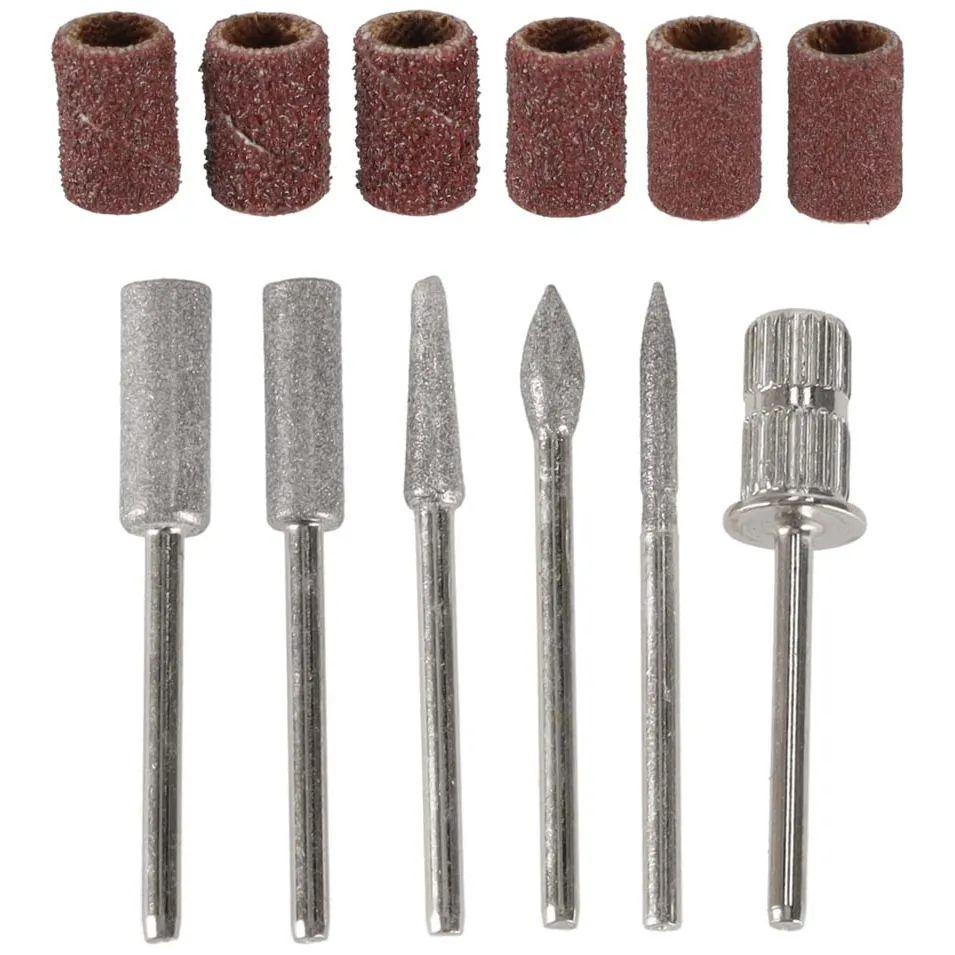 Elektryczna frezarka do paznokci 65W 6 końcówek manicure pedicure - obrazek 11