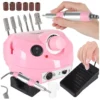 Frezarka do paznokci elektryczna 65W manicure pedicure 6 końcówek frezy