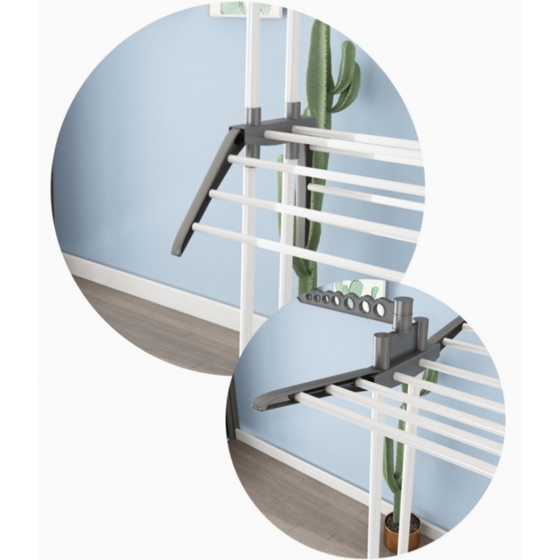 Suszarka na pranie duża pionowa składana biało szara stojąca SU02 - obrazek 4