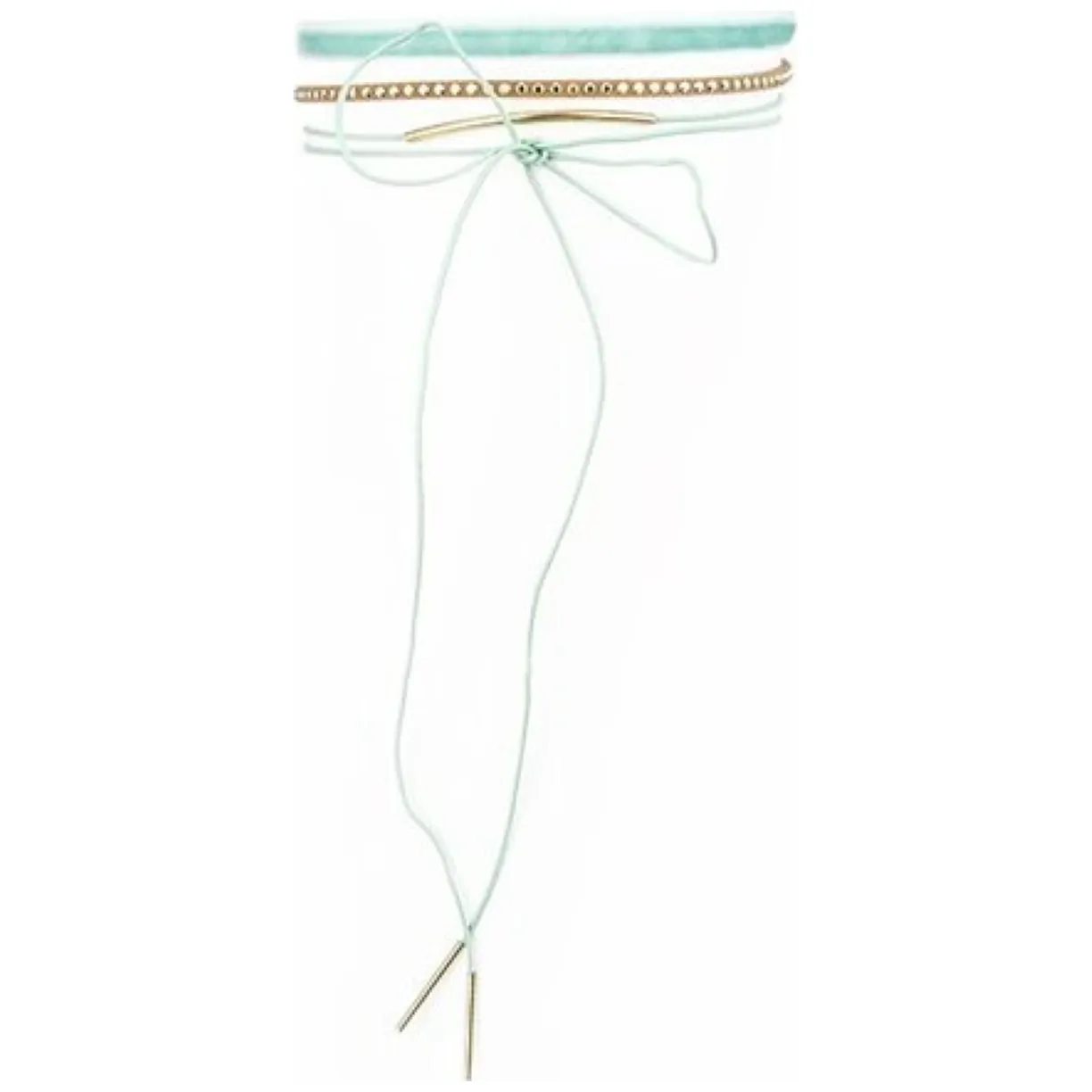NASZYJNIK CHOKER PASTEL - NIEBIESKI N524N - obrazek 2