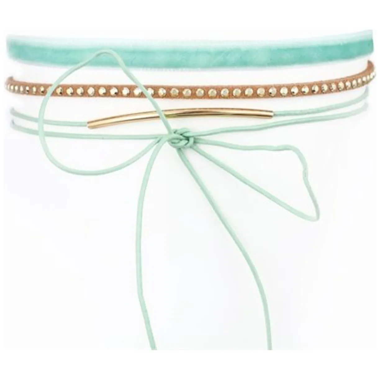 NASZYJNIK CHOKER PASTEL - NIEBIESKI N524N