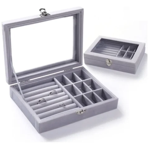 Szkatułka na biżuterię kuferek organizer pudełko PD132SZ