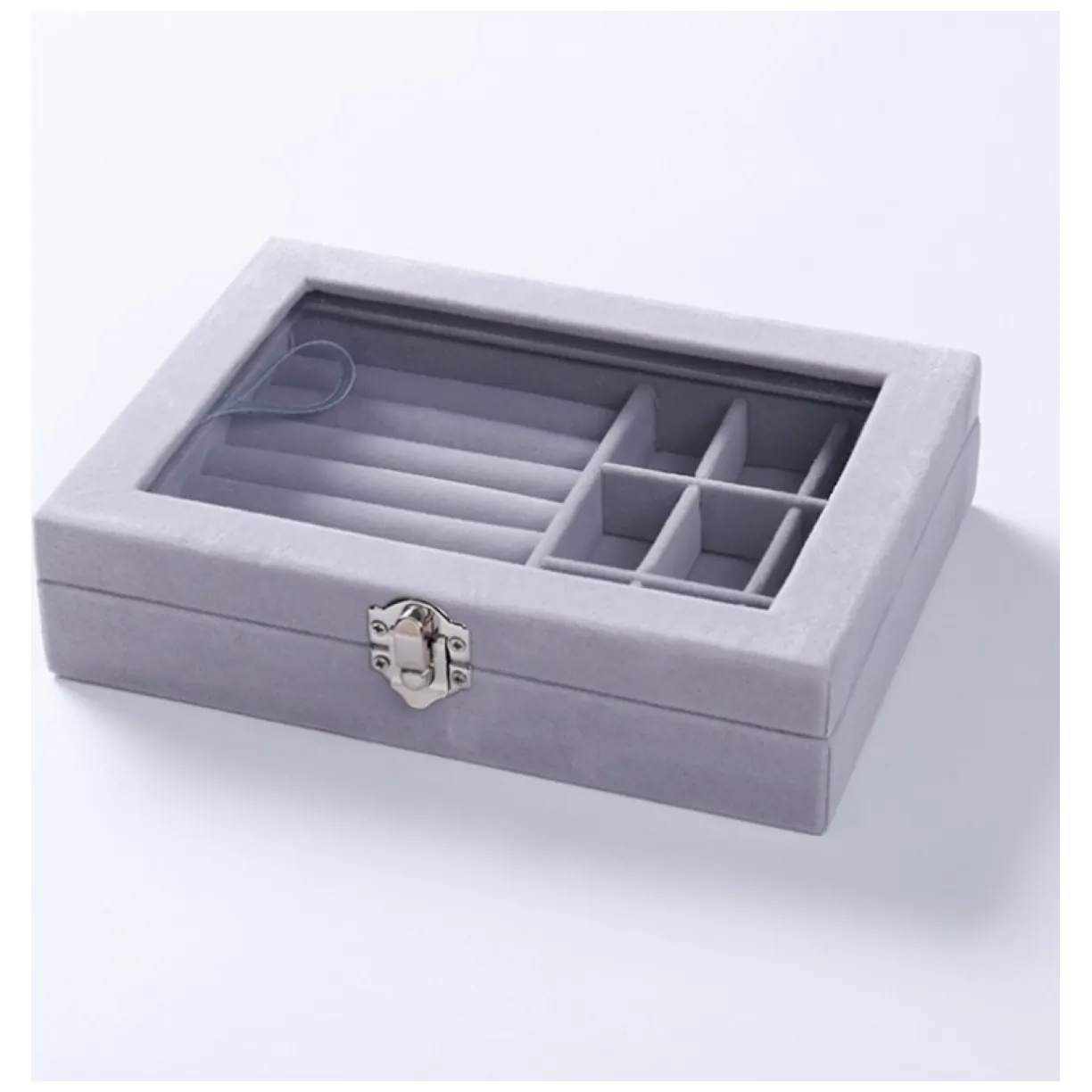 Szkatułka na biżuterię kuferek organizer pudełko PD132SZ - obrazek 6