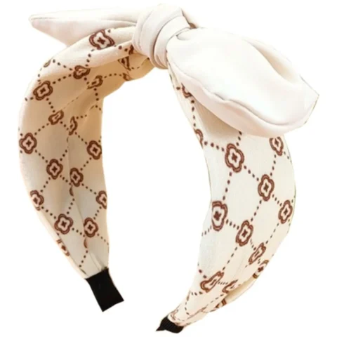 OPASKA DO WŁOSÓW TURBANKA  PIN UP KREMOWA O451K