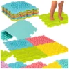 Mata sensoryczna puzzle montessori do masażu stóp 8 elementów pastelowe