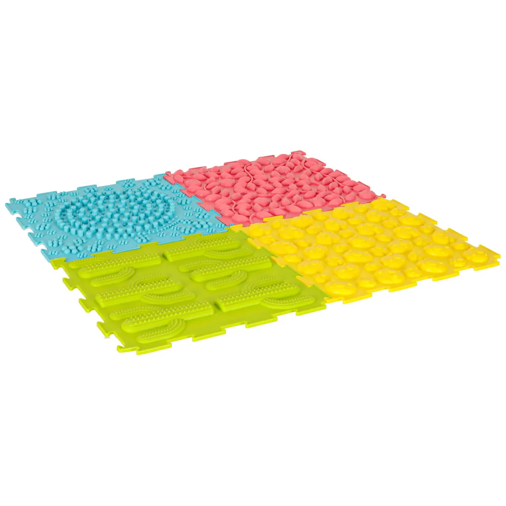 Mata sensoryczna puzzle Montessori do masażu stóp 8 pastelowych elementów - obrazek 15