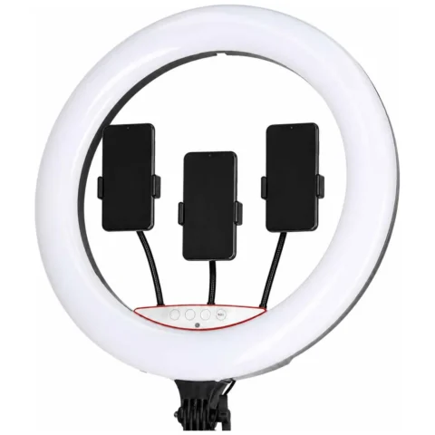Lampa pierścieniowa LED RGB ring do selfie filmów ze statywem i pilotem 45cm