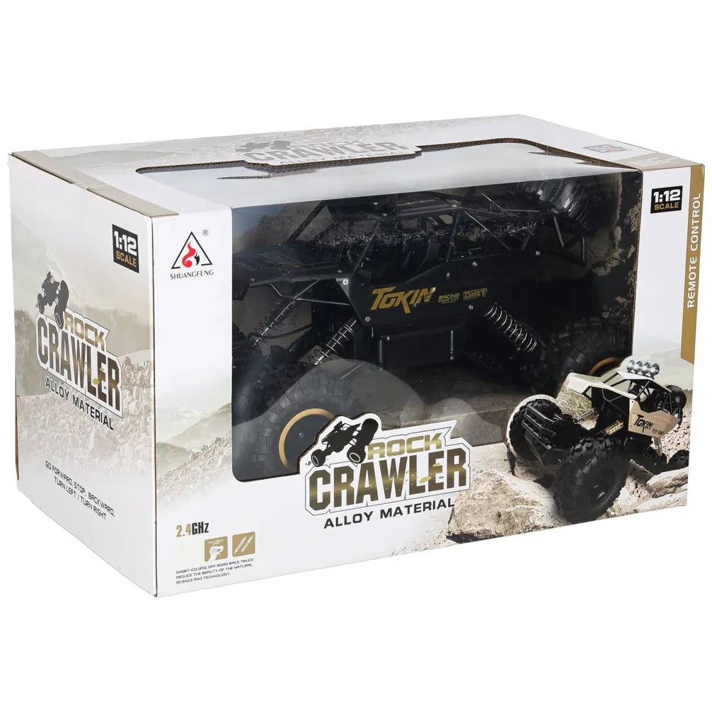 Zdalnie sterowany samochód terenowy RC 4x4 metal czarny rock crawler 1:12 - obrazek 12