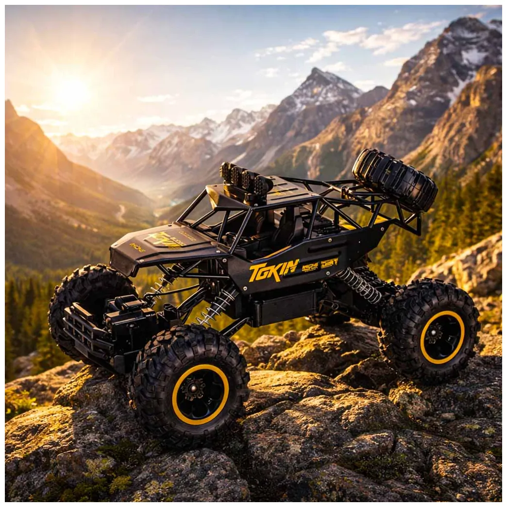 Zdalnie sterowany samochód terenowy RC 4x4 metal czarny rock crawler 1:12 - obrazek 13