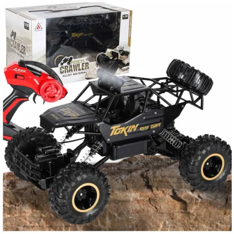 Samochód zdalnie sterowany na pilota RC Rock Crawler 1:12 4WD METAL czarny