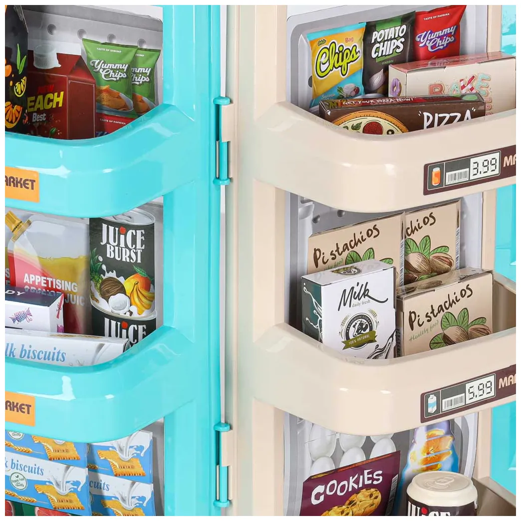 Supermarket dla dzieci z wózkiem i akcesoriami miętowy 47 el. - obrazek 11