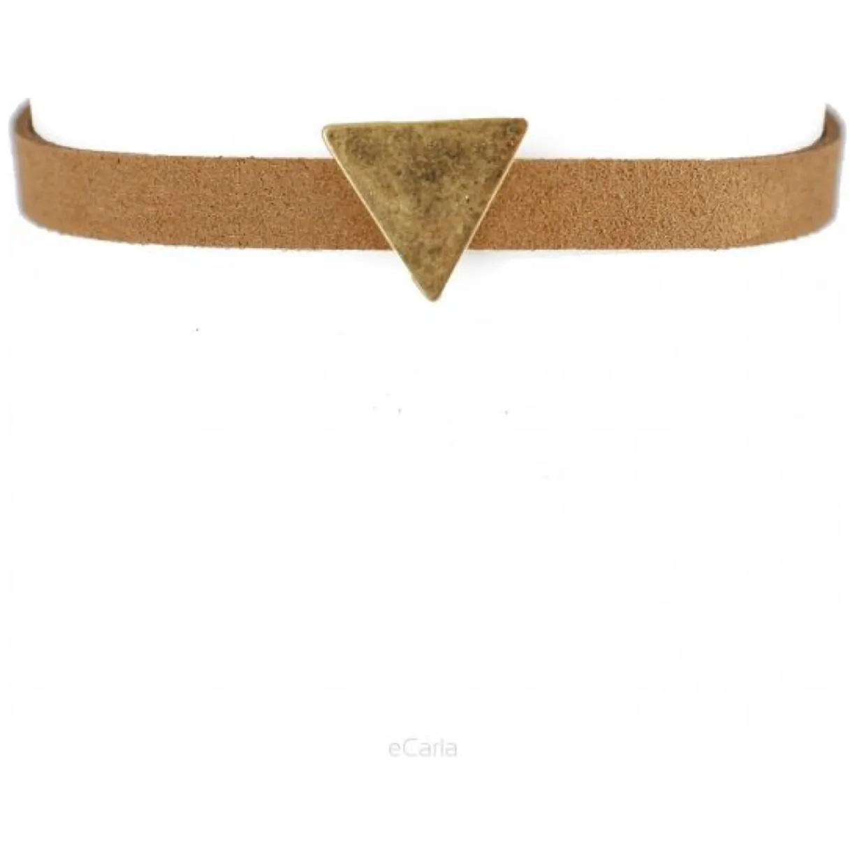 NASZYJNIK CHOKER SIMPLE TRIANGLE - BRĄZOWY N487BR