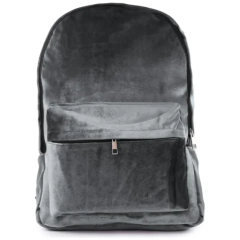 Plecak aksamitny VELVET SZARY PL33SZ