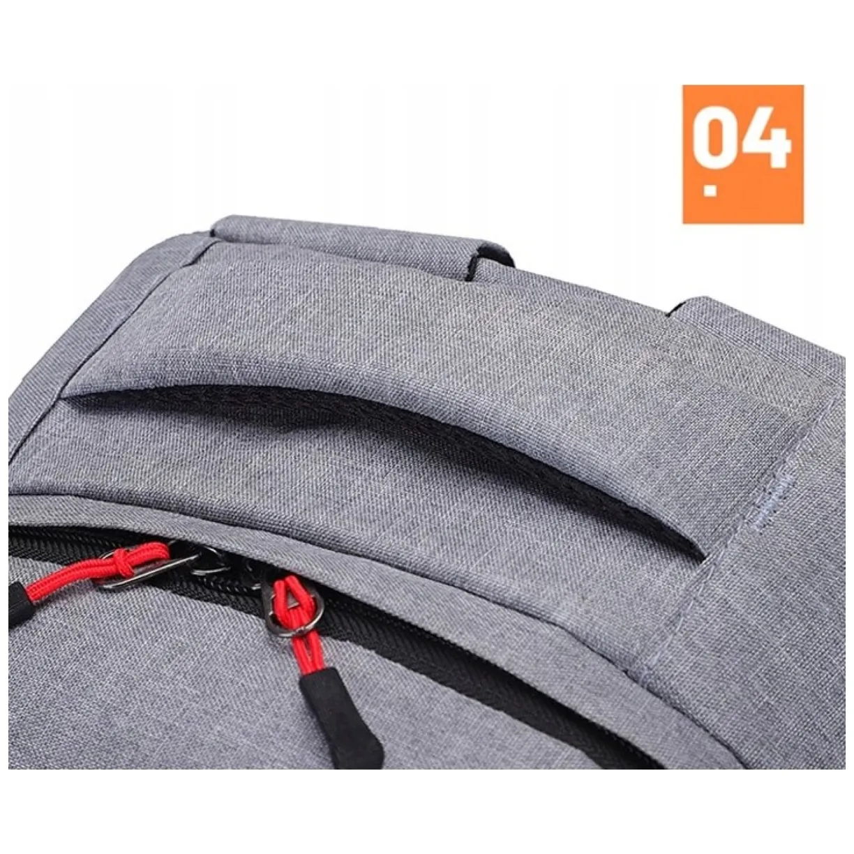 Plecak sportowy USB szary - obrazek 6