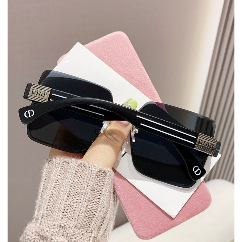 Okulary przeciwsłoneczne BLACK zdobienie BLINK GOLD OK390 - obrazek 4