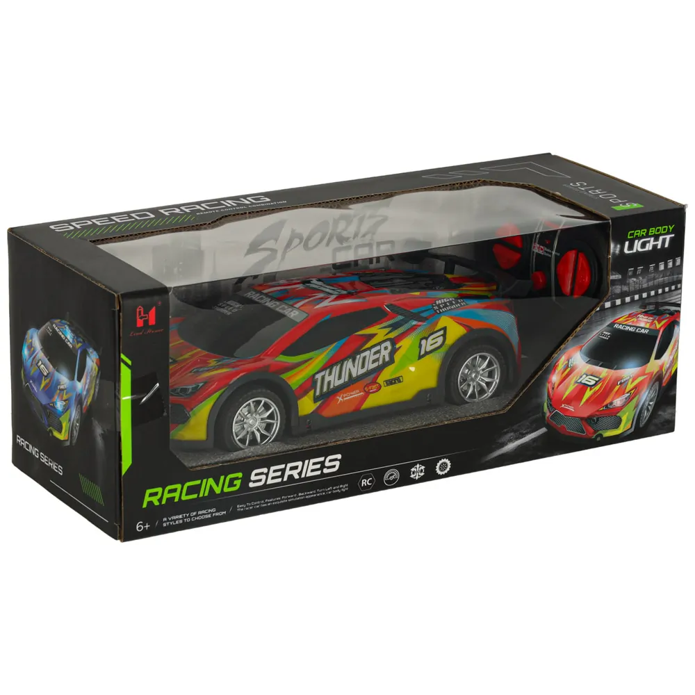 Samochód RC sportowy zdalnie sterowany na pilot auto wyścigowe drift z LED światłami czerwony - obrazek 9