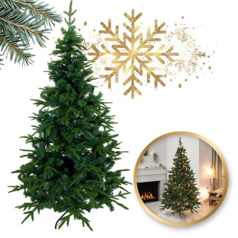 DUŻA CHOINKA SZTUCZNA PE+PCV jak żywa ŚWIERK 180 CM GĘSTA CHO06