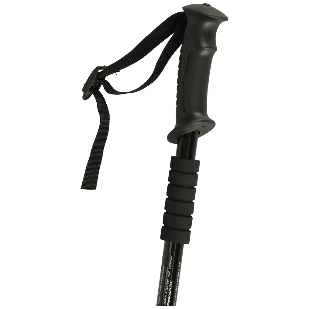 Kije trekkingowe do nordic walking składane aluminiowe czarne 2 szt. - obrazek 5