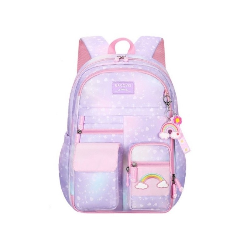 Plecak RAINBOW sweet szkolny uniwersalny z brelokiem, kieszonki PL161 - obrazek 2