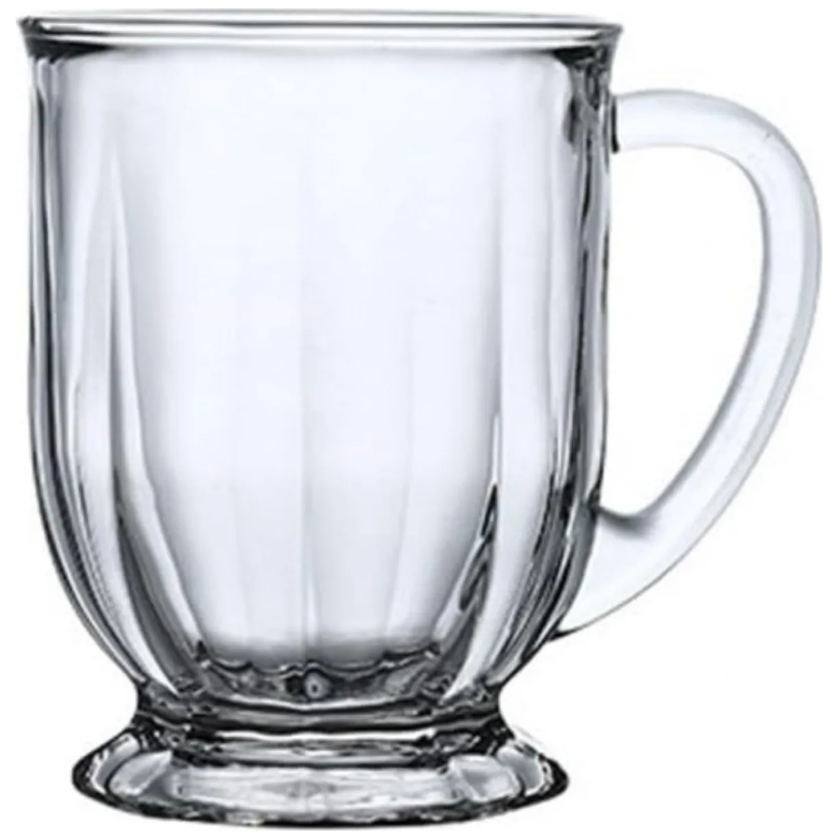 Duża szklanka ryflowana 500 ml do kawy i herbaty szkło odporne - obrazek 4