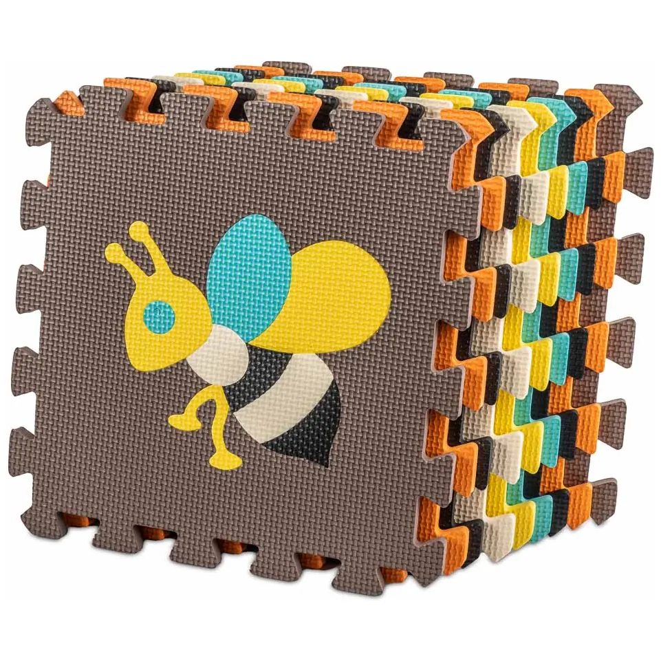 Puzzle piankowe mata edukacyjna zwierzątka kolorowa 85x85 cm dla malucha - obrazek 4