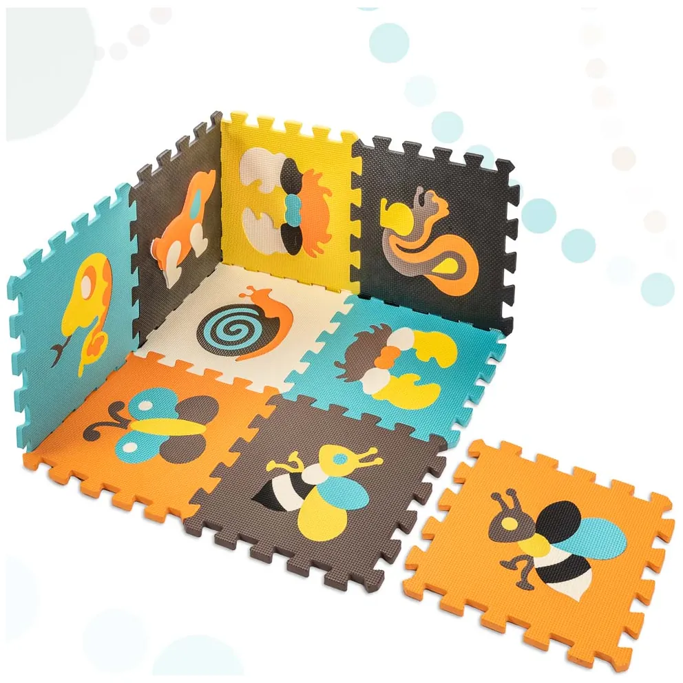 Puzzle piankowe mata edukacyjna zwierzątka kolorowa 85x85 cm dla malucha - obrazek 7