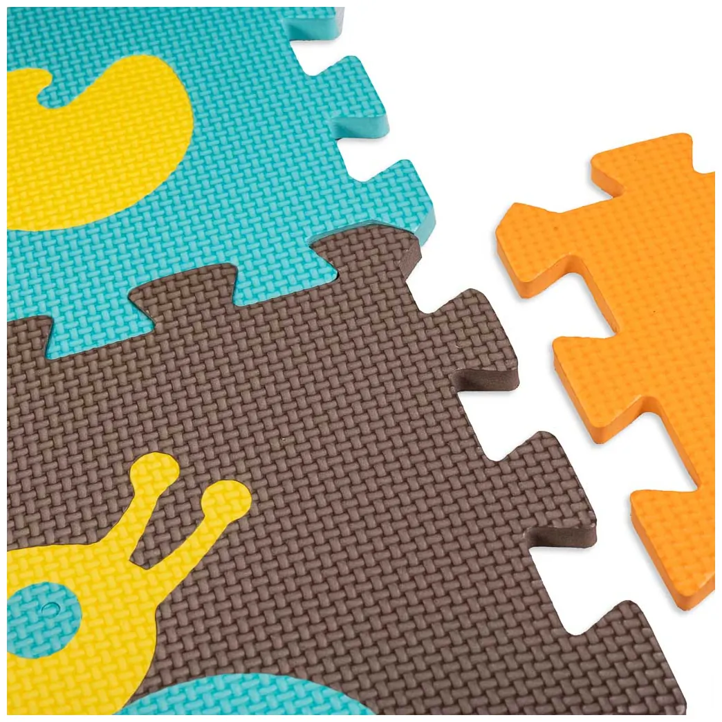 Puzzle piankowe mata edukacyjna zwierzątka kolorowa 85x85 cm dla malucha - obrazek 9