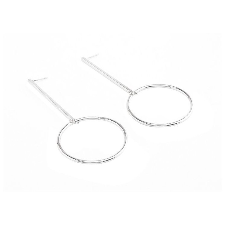 KOLCZYKI KOŁA SREBRNE K921S - obrazek 2