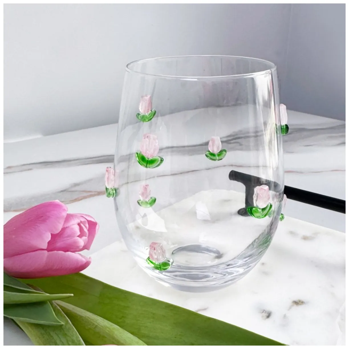 Szklanka termiczna, tulipany 500 ml 1szt - obrazek 3